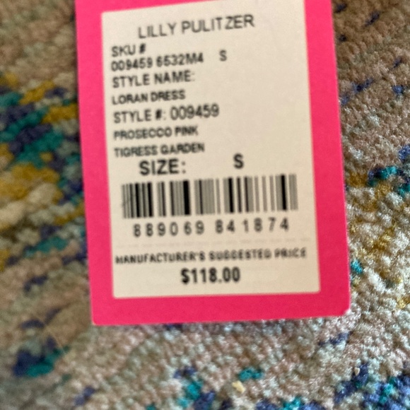 Lilly Pulitzer Loran Dress Prosecco Pink Tigress Garden Size Small - Picture 5 of 15